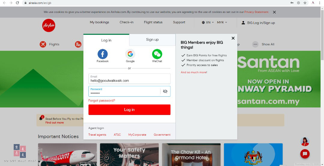 Go Out Walk Walk Airasia Split Ticket